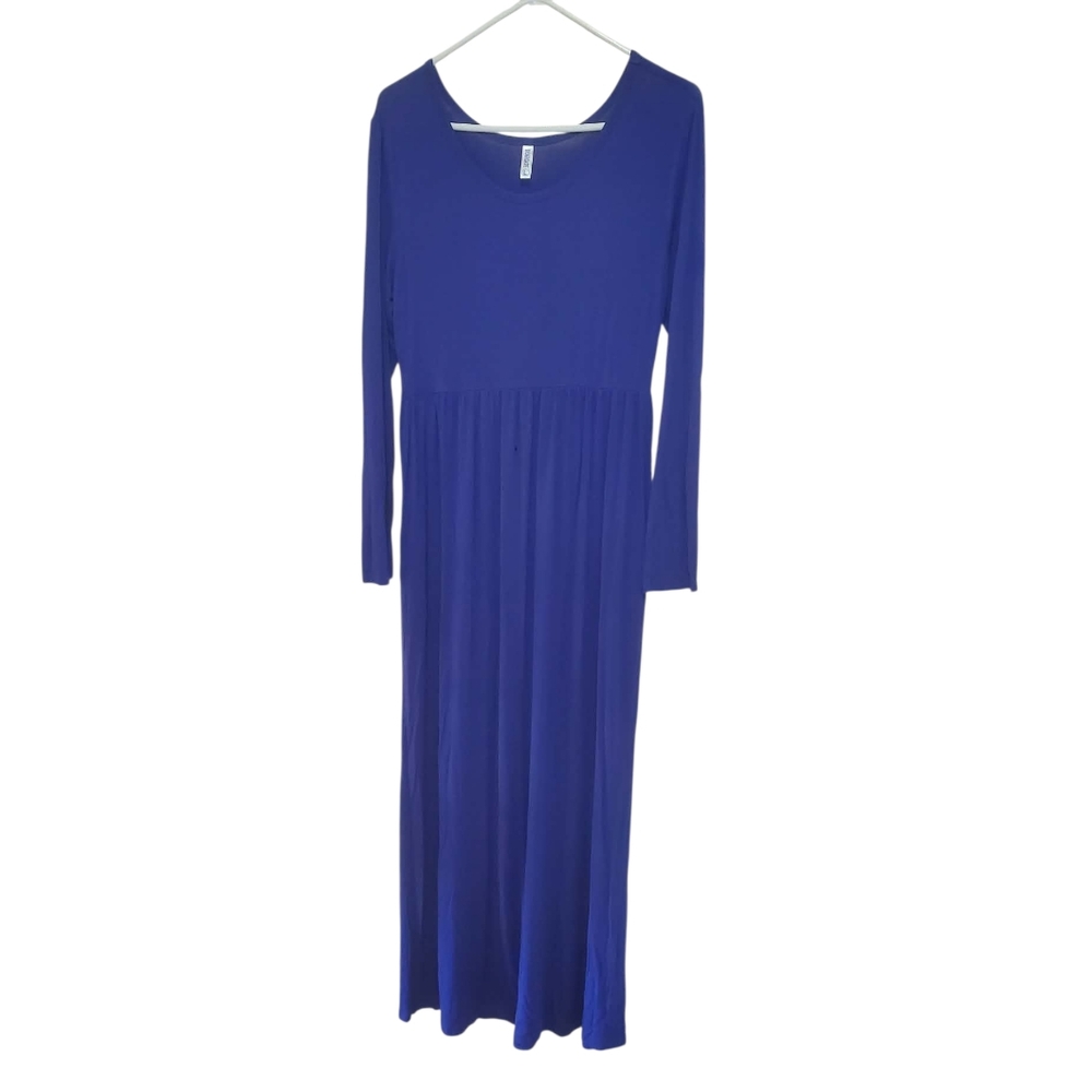 Dearcase Long Sleeve Royal Blue Maxi Dress